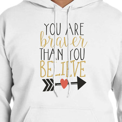 Inspirational Quotes Hoodie - White - 2XL