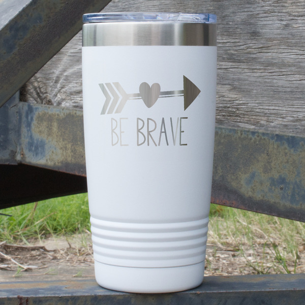 Custom Inspirational Quotes 20 oz Stainless Steel Tumbler - White - Double Sided