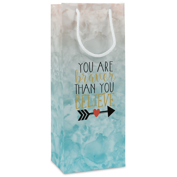 Custom Inspirational Quotes Wine Gift Bags - Gloss