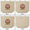 Donuts 3 Reusable Cotton Grocery Bags - Front & Back View