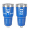 Donuts 30 oz Stainless Steel Ringneck Tumbler - Blue - Double Sided - Front & Back