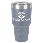 Donuts 30 oz Stainless Steel Tumbler - Grey - Single-Sided (Personalized)