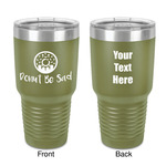 Donuts 30 oz Stainless Steel Tumbler - Olive - Double-Sided (Personalized)