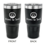 Donuts 30 oz Stainless Steel Tumbler - Black - Double Sided (Personalized)