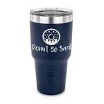 Donuts 30 oz Stainless Steel Tumbler - Navy - Single Sided (Personalized)