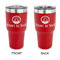 Donuts 30 oz Stainless Steel Ringneck Tumblers - Red - Double Sided - APPROVAL