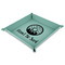 Donuts 9" x 9" Teal Leatherette Snap Up Tray - MAIN