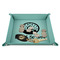 Donuts 9" x 9" Teal Leatherette Snap Up Tray - STYLED