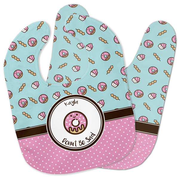 Custom Donuts Baby Bib w/ Name or Text