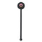 Donuts Black Plastic 5.5" Stir Stick - Round - Single Stick