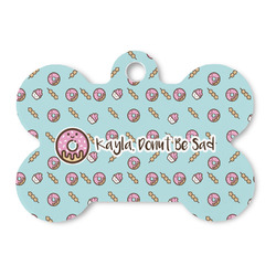 Donuts Bone Shaped Dog ID Tag - Large (Personalized)