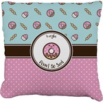 Donuts Faux-Linen Throw Pillow 18" (Personalized)