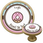 Donuts Cabinet Knob - Gold (Personalized)