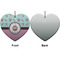 Donuts Ceramic Flat Ornament - Heart Front & Back (APPROVAL)