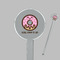 Donuts Clear Plastic 7" Stir Stick - Round - Closeup