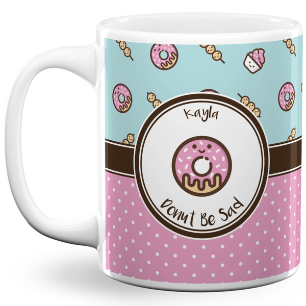 Custom Donuts 11 Oz Coffee Mug - White (Personalized)