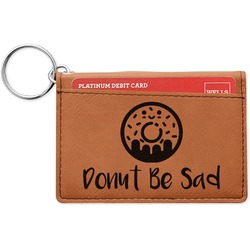 Donuts Leatherette Keychain ID Holder - Single Sided (Personalized)