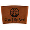 Donuts Cognac Leatherette Mug Sleeve - Flat