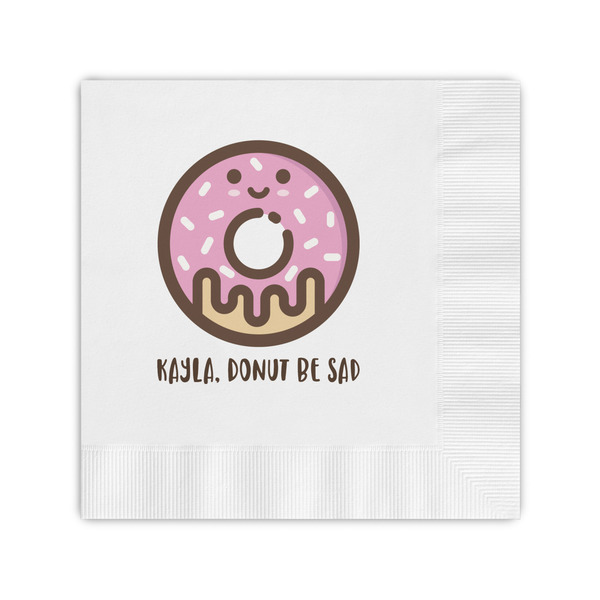 Custom Donuts Coined Cocktail Napkins (Personalized)