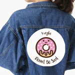 Donuts Twill Iron On Patch - Custom Shape - 3XL - Set of 4 (Personalized)