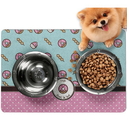 Donuts Dog Food Mat - Small w/ Name or Text