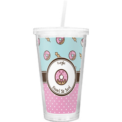 Donuts Double Wall Tumbler with Straw (Personalized)