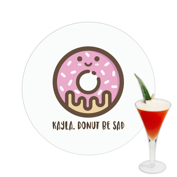 Custom Donuts Printed Drink Topper -  2.5" (Personalized)