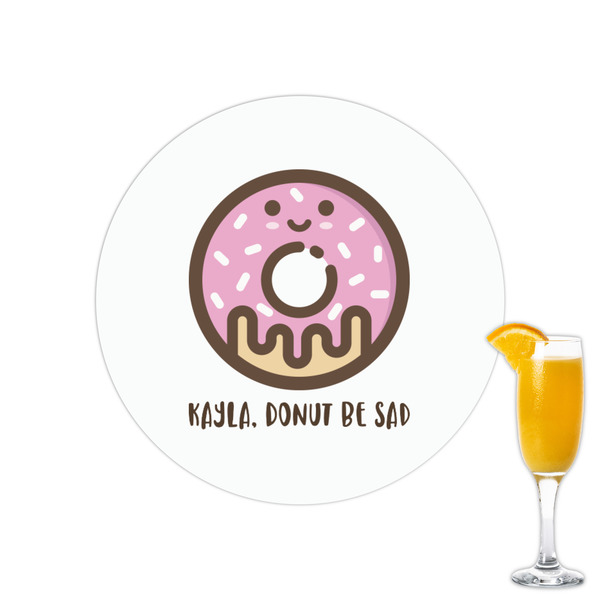 Custom Donuts Printed Drink Topper - 2.15" (Personalized)