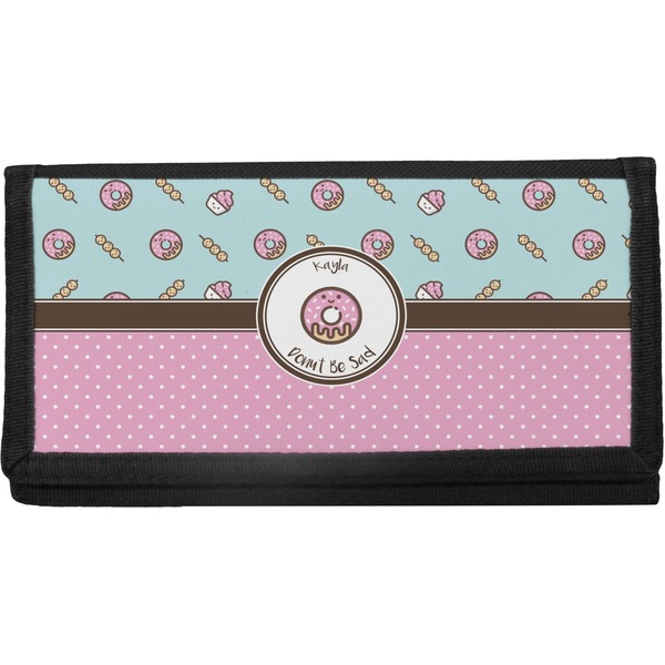 Custom Donuts Canvas Checkbook Cover (Personalized)