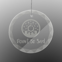 Donuts Engraved Glass Ornament - Round (Personalized)