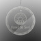 Donuts Engraved Glass Ornament - Round (Front)
