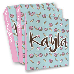 Donuts 3 Ring Binder - Full Wrap (Personalized)
