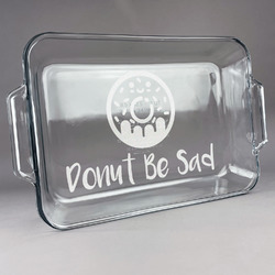 Donuts Glass Baking Dish with Truefit Lid - 13in x 9in (Personalized)