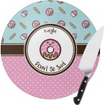 Donuts Round Glass Cutting Board (Personalized)