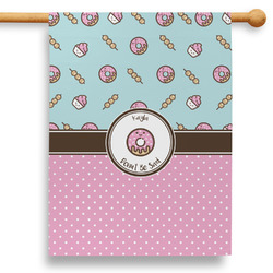 Donuts 28" House Flag - Double Sided (Personalized)
