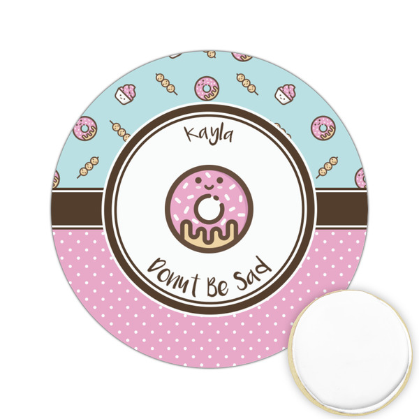 Custom Donuts Printed Cookie Topper - 2.15" (Personalized)