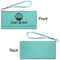 Donuts Ladies Wallets - Faux Leather - Teal - Front & Back View