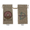 Donuts Large Burlap Gift Bags - Front & Back