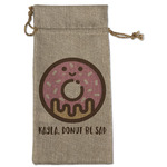 Donuts Large Burlap Gift Bag - Front (Personalized)