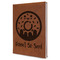 Donuts Leather Sketchbook - Large - Single Sided - Angled View