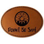 Donuts Faux Leather Iron On Patch - Oval (Personalized)