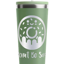 Donuts RTIC Everyday Tumbler with Straw - 28oz - Light Green - Single-Sided (Personalized)