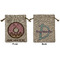 Donuts Medium Burlap Gift Bag - Front and Back