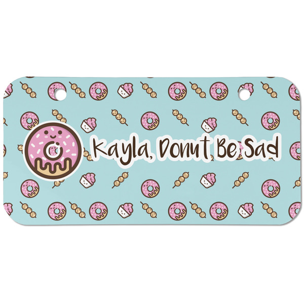 Custom Donuts Mini/Bicycle License Plate (2 Holes) (Personalized)