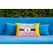 Donuts Outdoor Throw Pillow  - LIFESTYLE (Rectangular - 20x14)