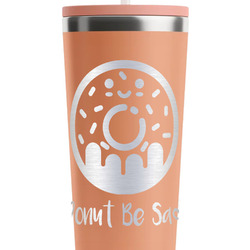 Donuts RTIC Everyday Tumbler with Straw - 28oz - Peach - Single-Sided (Personalized)