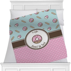 Donuts Minky Blanket - Toddler / Throw - 60"x50" - Double Sided (Personalized)