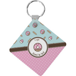 Donuts Diamond Plastic Keychain w/ Name or Text