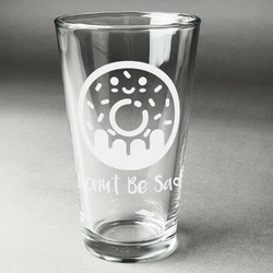 Donuts Pint Glass - Engraved (Single) (Personalized)