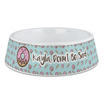 Donuts Plastic Dog Bowl - Large (Personalized)